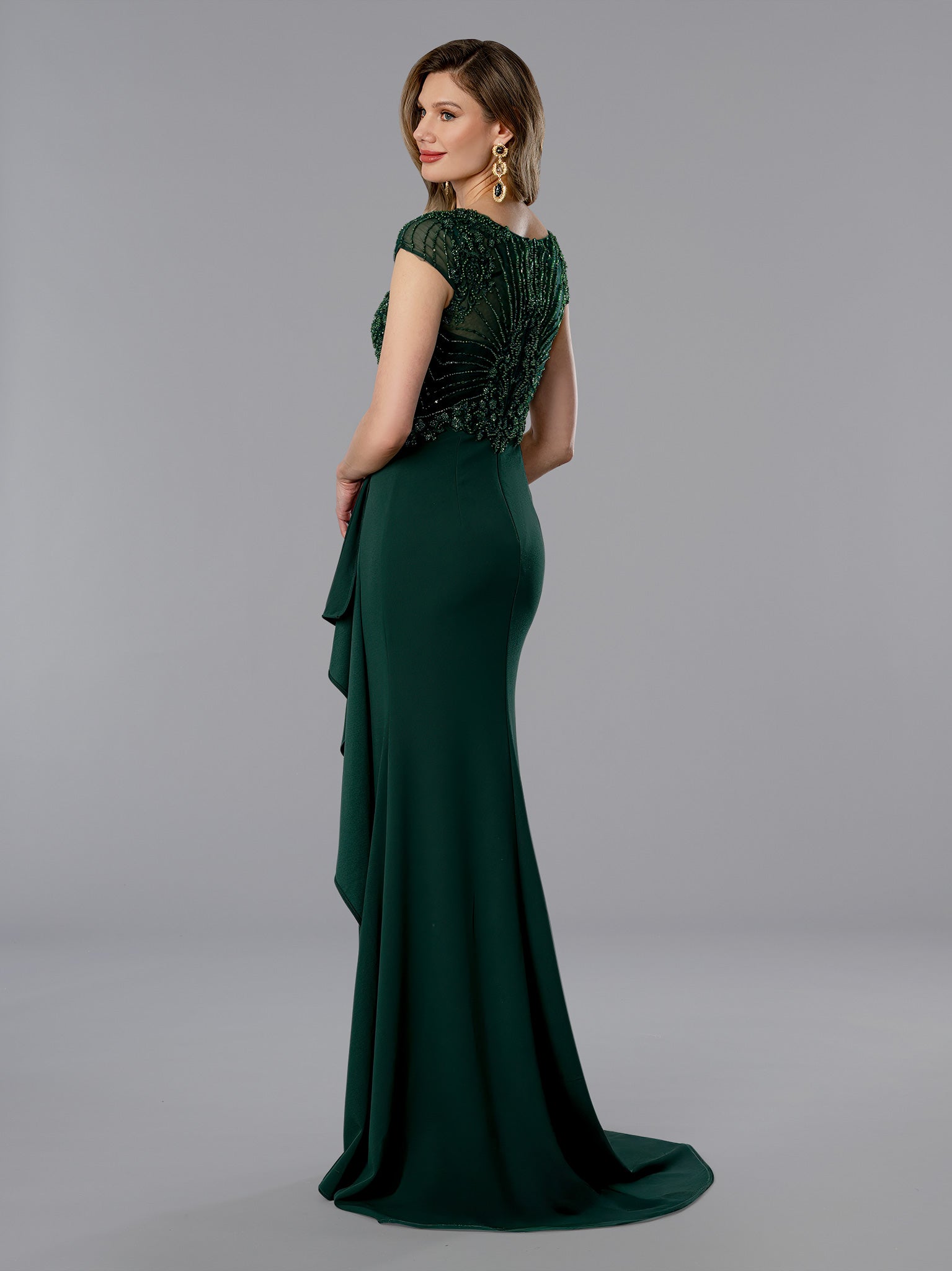 Mother of the Bride Dresses Long Formal Mother of the Bride Dress - Beaded - Stella Couture 25364 Hunter-Chiffon-25364-Beaded