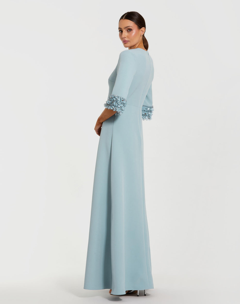 Mother of the Bride Dresses Long Formal Mother of the Bride A Line Dress Mac Duggal 2342 French Blue