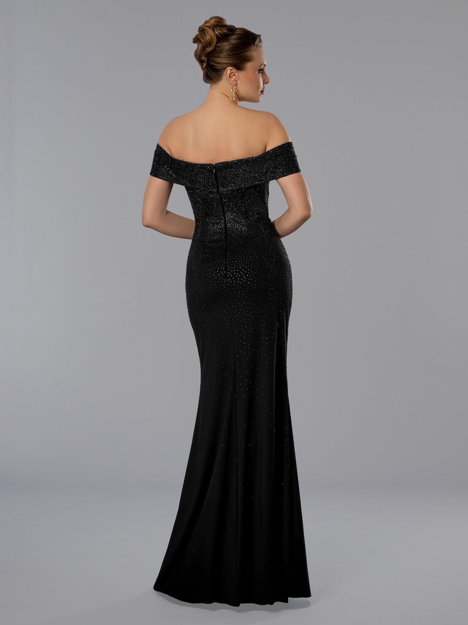 Prom Dresses Glitter Long Formal Prom Dress Stella Couture 25357 Black