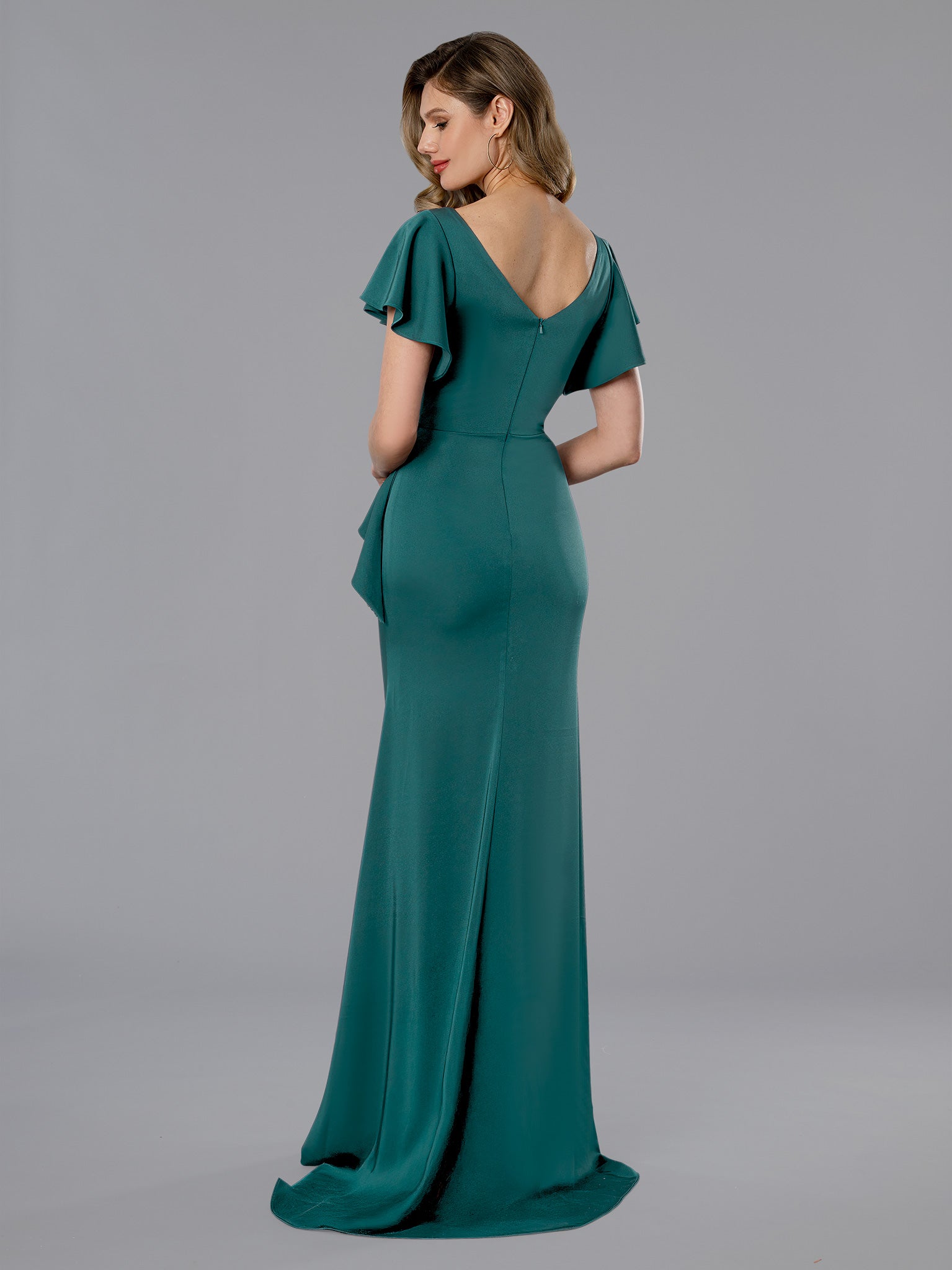 Mother of the Bride Dresses Fitted Long Formal Ruffle Beaded Mother of the Bride Dress Stella Couture 25352 Green