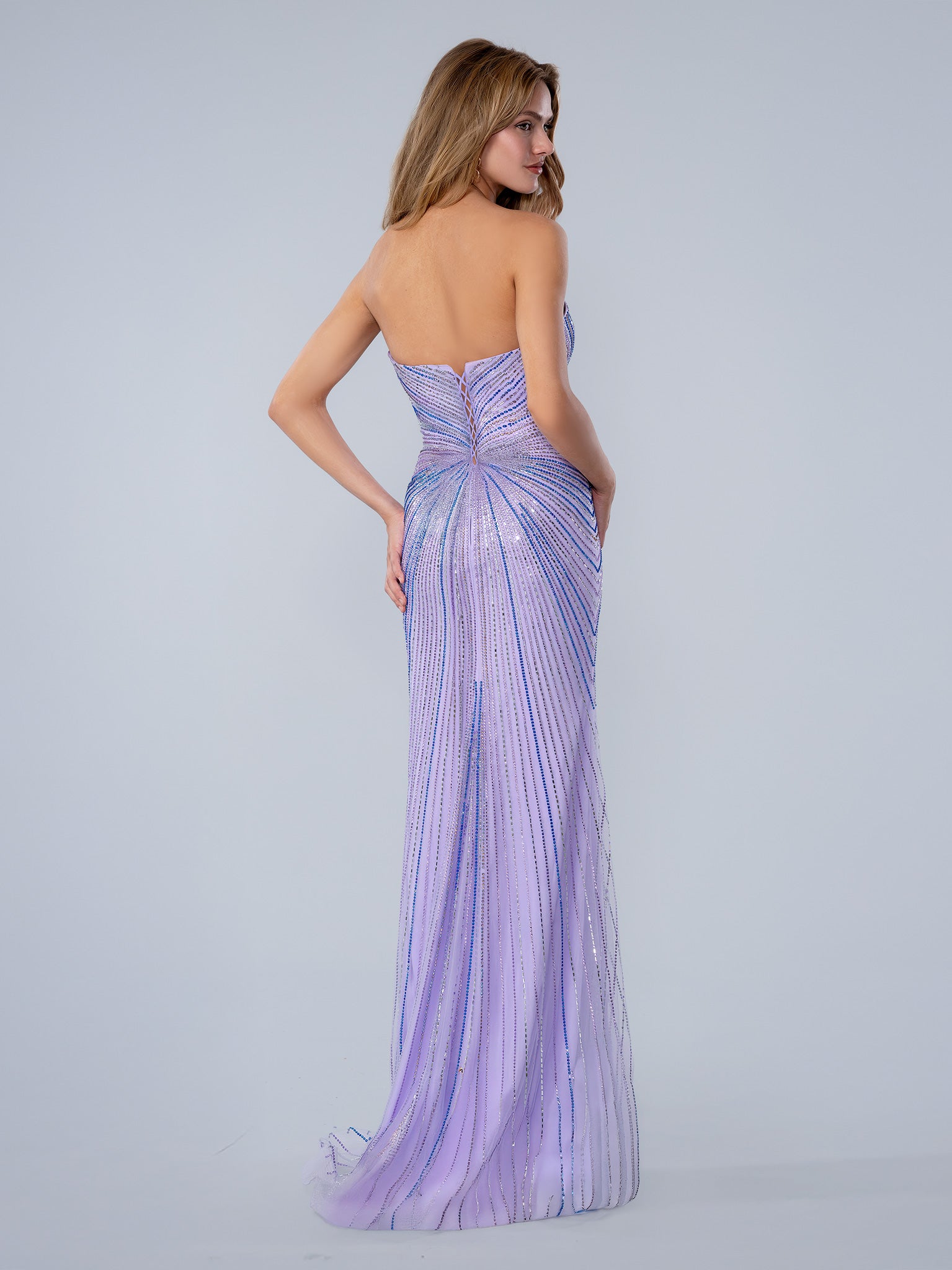 Prom Dresses Long Beaded Formal Evening Prom Dress Lilac