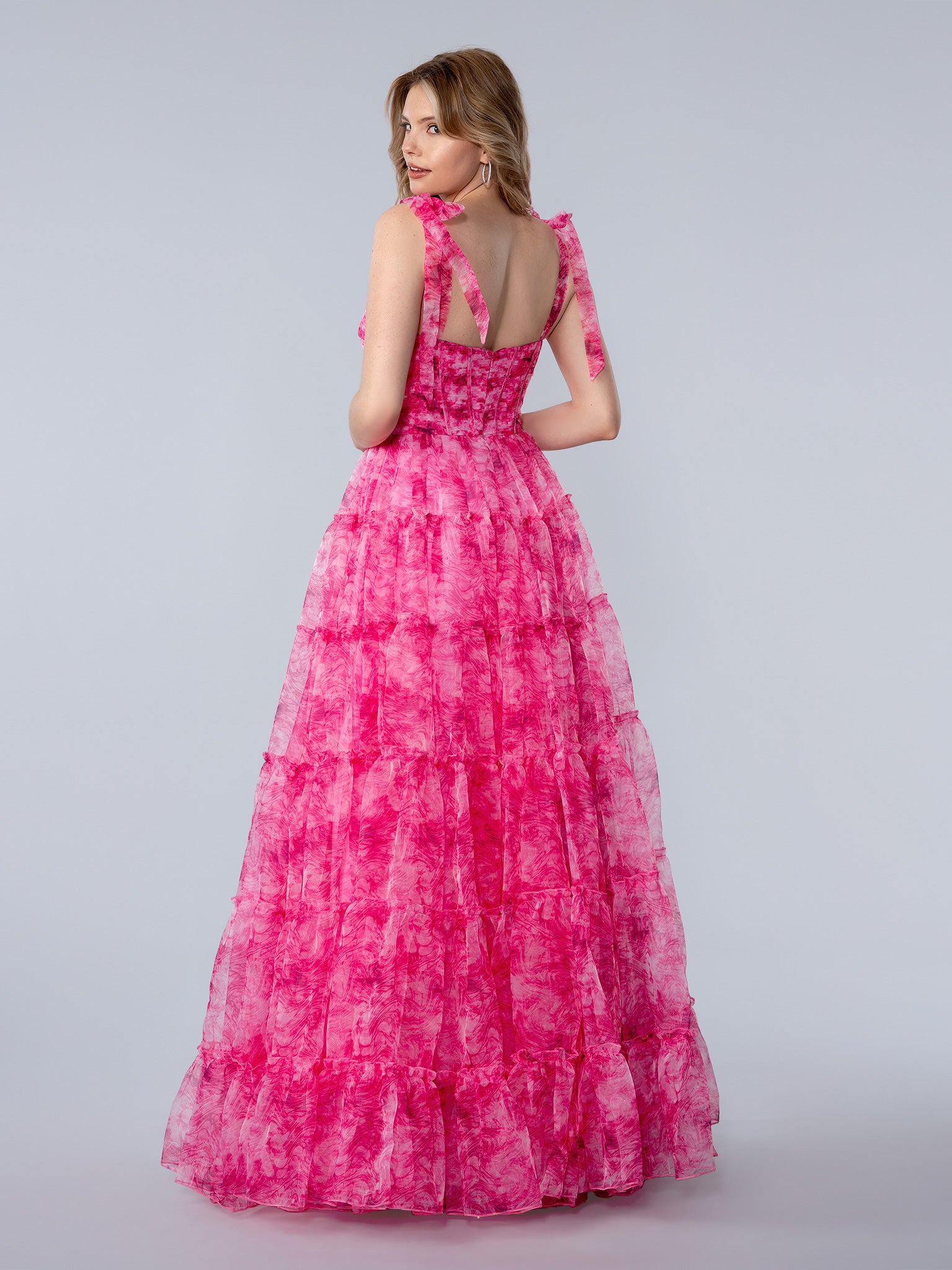 Prom Dresses Long Formal A Line Ruffle Prom Dress Fuchsia