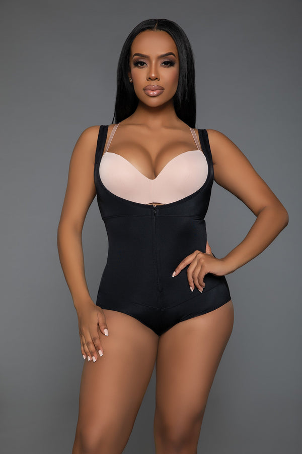 Shapewear 2375 Keep It Tight Bodysuit Shaper Black