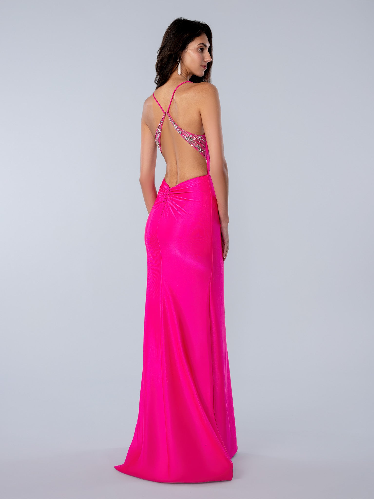 Prom Dresses Evening Long Formal Beaded Prom Dress Fuchsia