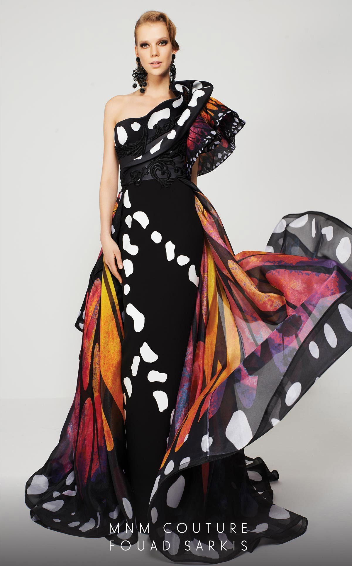 Formal Dresses Long Ruffle Printed Fomal Dress Multicolor