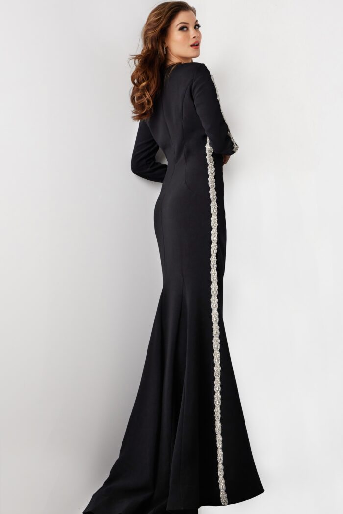 Formal Dresses Long Mermaid Beaded Formal Dress Black