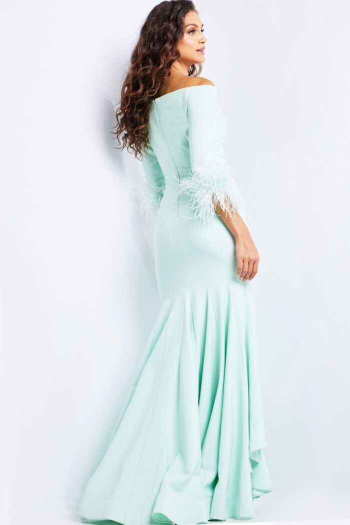 Formal Dresses Long Ruched Mermaid Formal Dress Mint