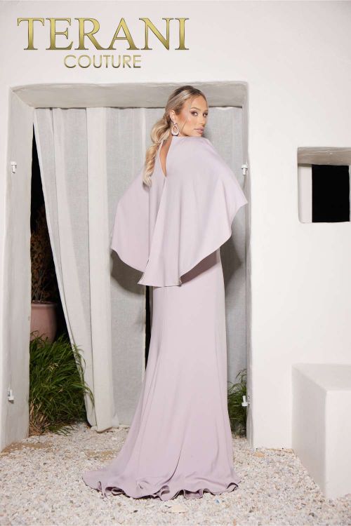 Mother of the Bride Dresses Capelet Long Formal Mother of the Bride Dress Champagne