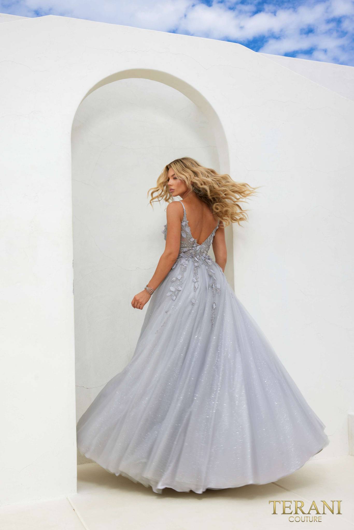 Prom Dresses A Line Ballgown Prom Dress Dark Silver