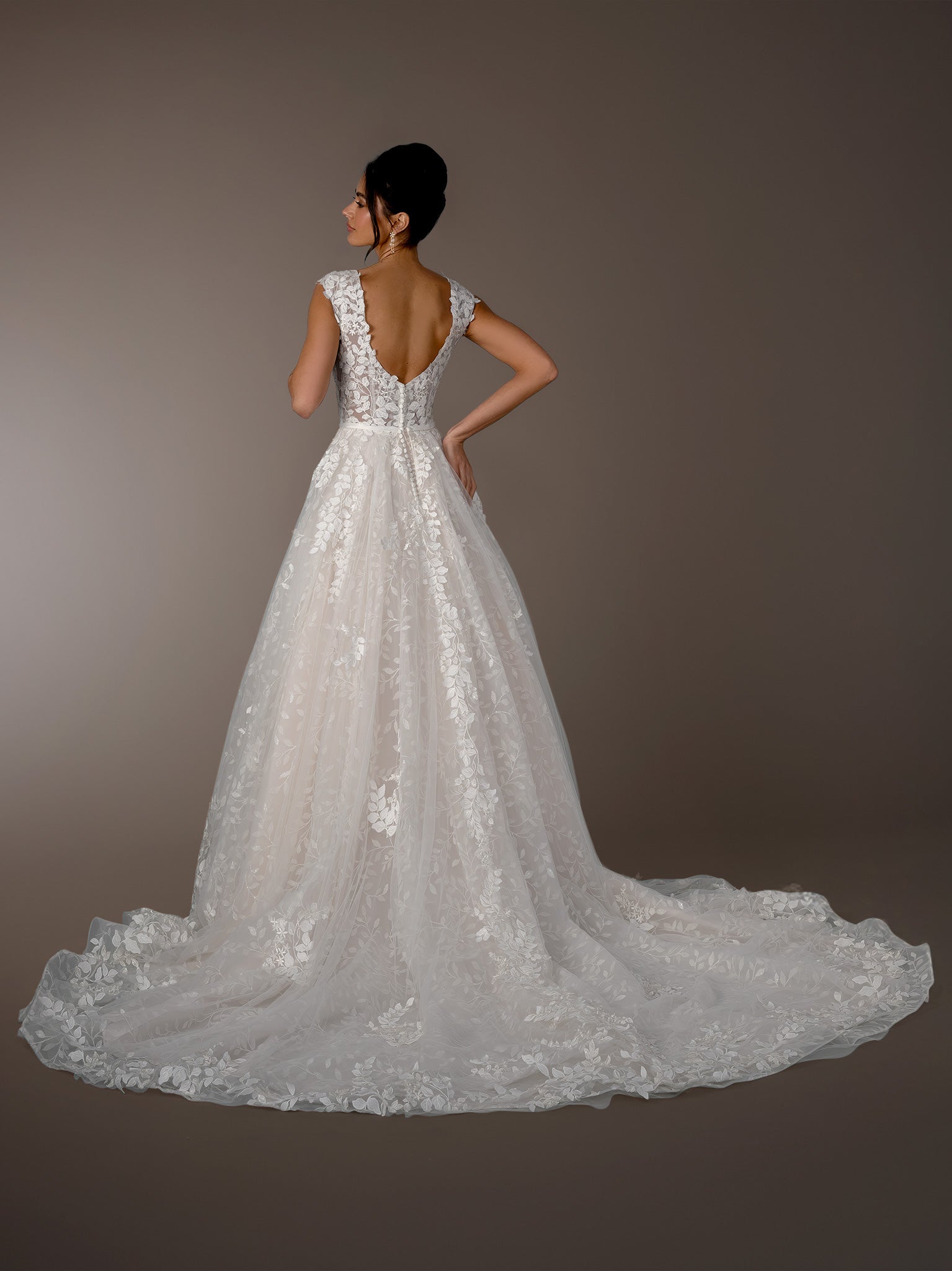 Wedding Dresses Long A Line Lace Wedding Dress Stella Couture 26601 Off White
