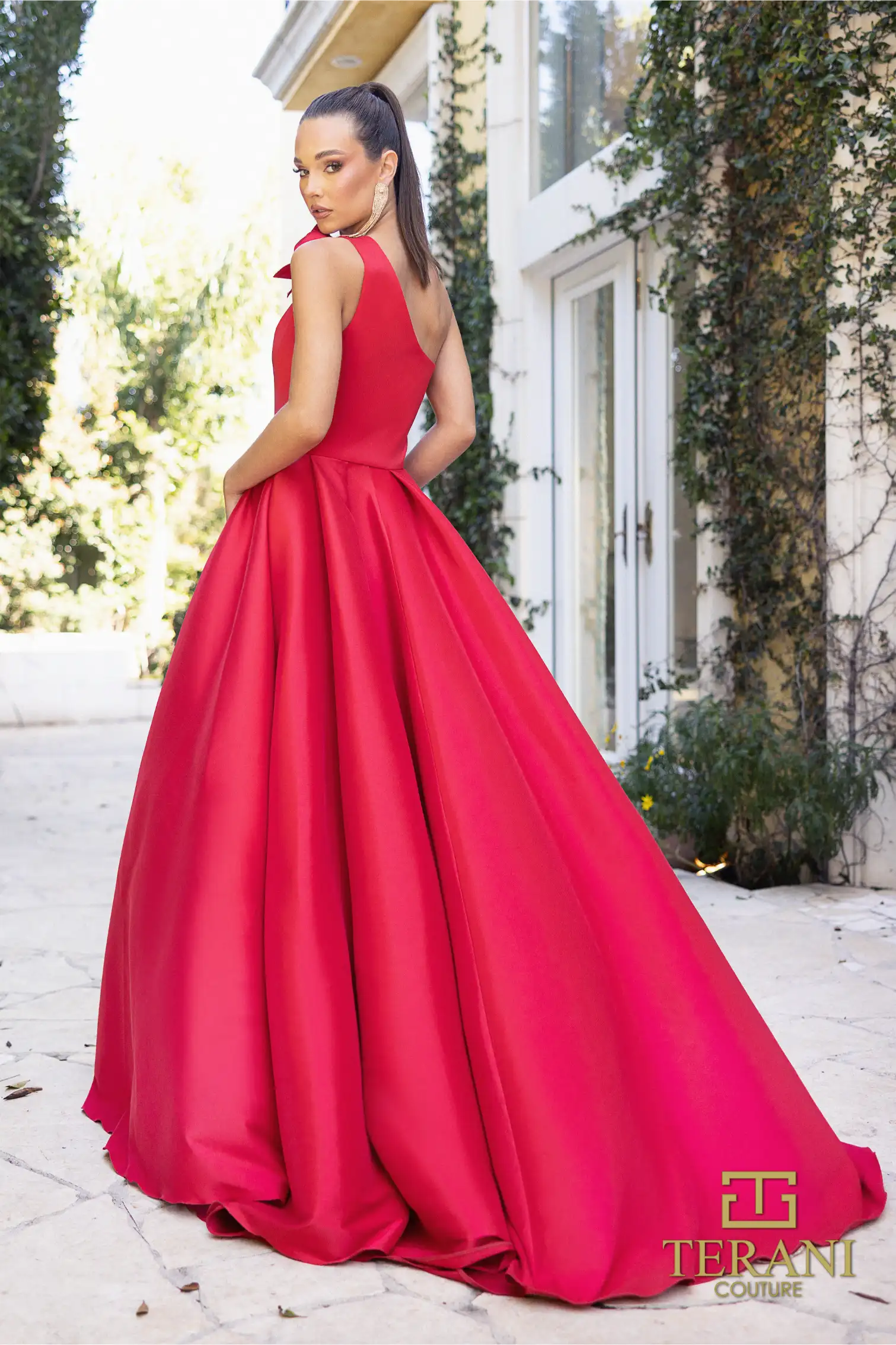 Formal Dresses Long Formal Overlay Skirt Dress Red