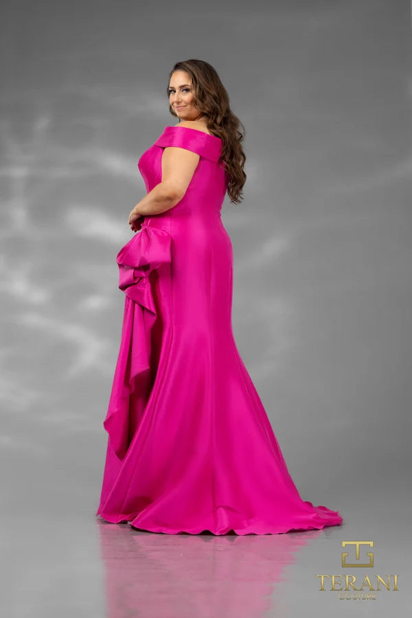 Formal Dresses Long Formal Side Ruched Evening Dress Fuchsia