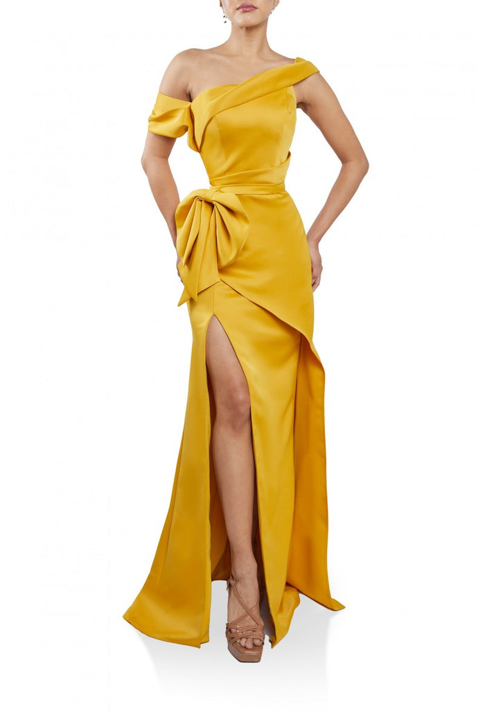 Formal Dresses Fitted Long Formal Slit Skirt Dress Harvest