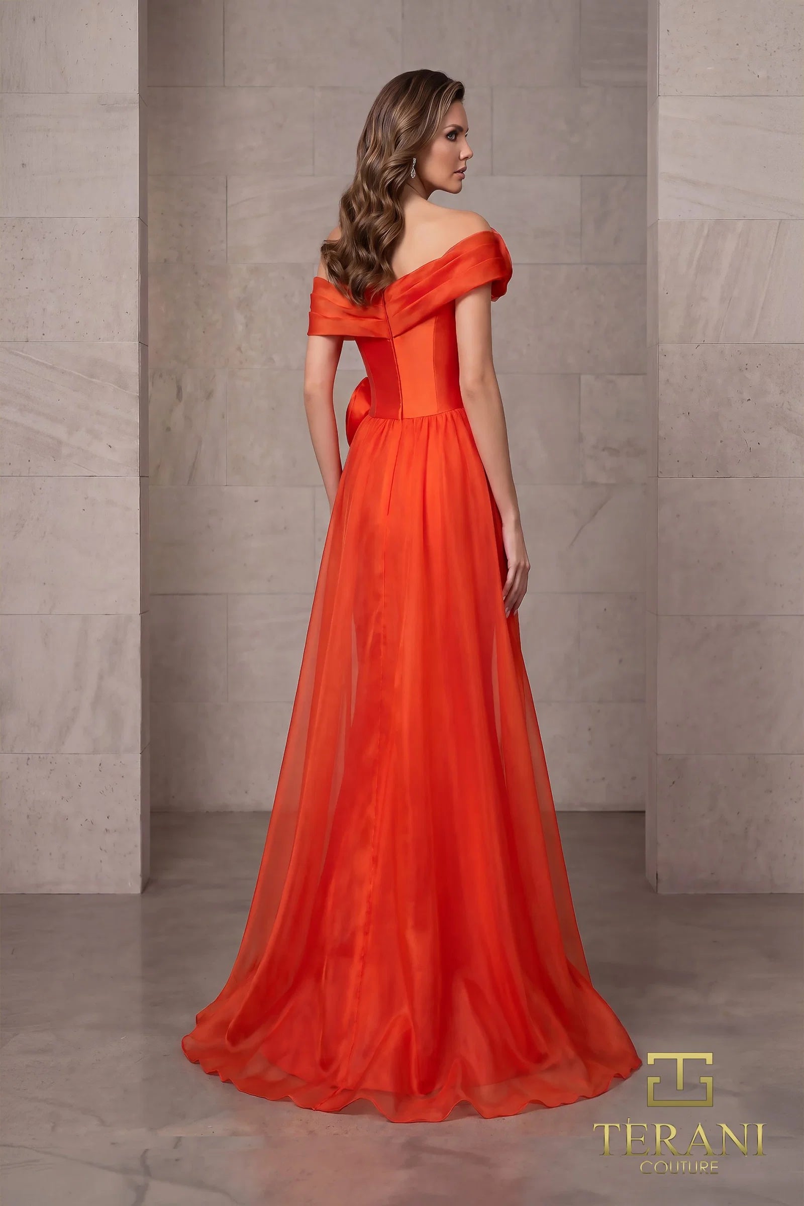 Terani Couture 242M3342 Long Formal Overskirt Prom Dress