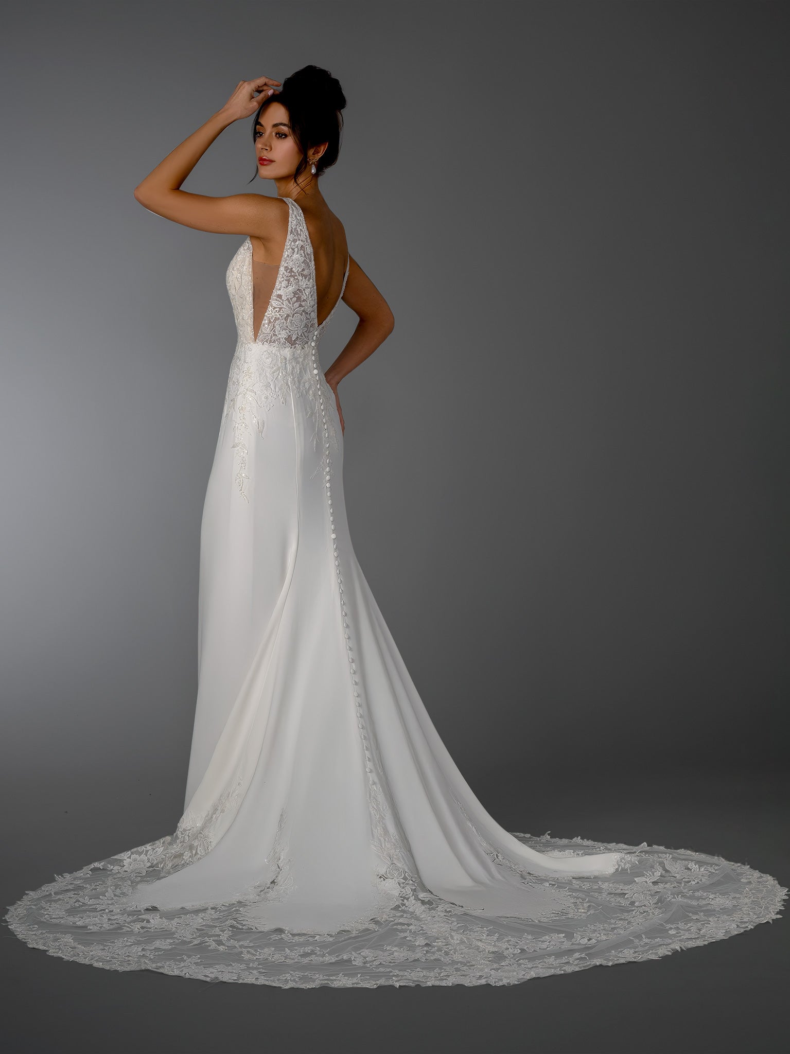 Wedding Dresses Floral Long A Line Wedding Dress Stella Couture 26516 Off White