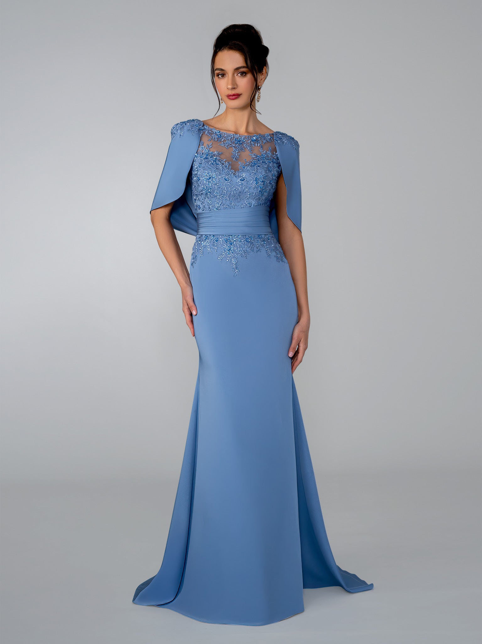 Mother of the Bride Dresses Long Lace Formal Mother of the Bride Dress Stella Couture 26300 Slate