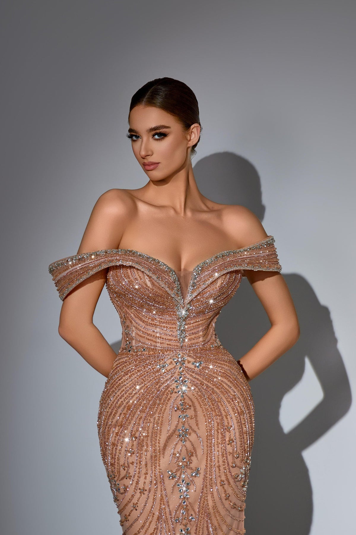 Off-the-Shoulder Floor-Length Sequin Prom Mermaid Pre Order