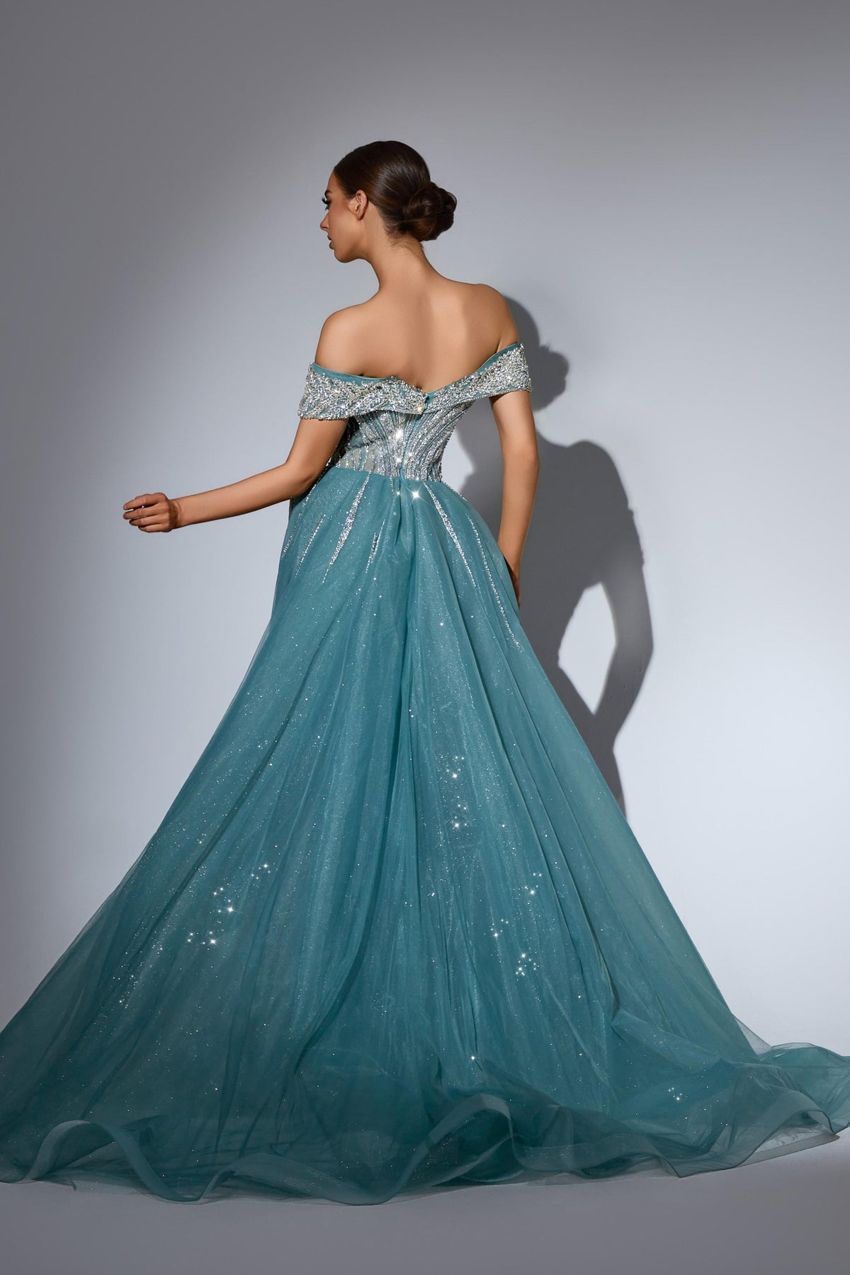 Off-the-Shoulder Floor-Length Tulle Prom Mermaid Trumpet Pre Order