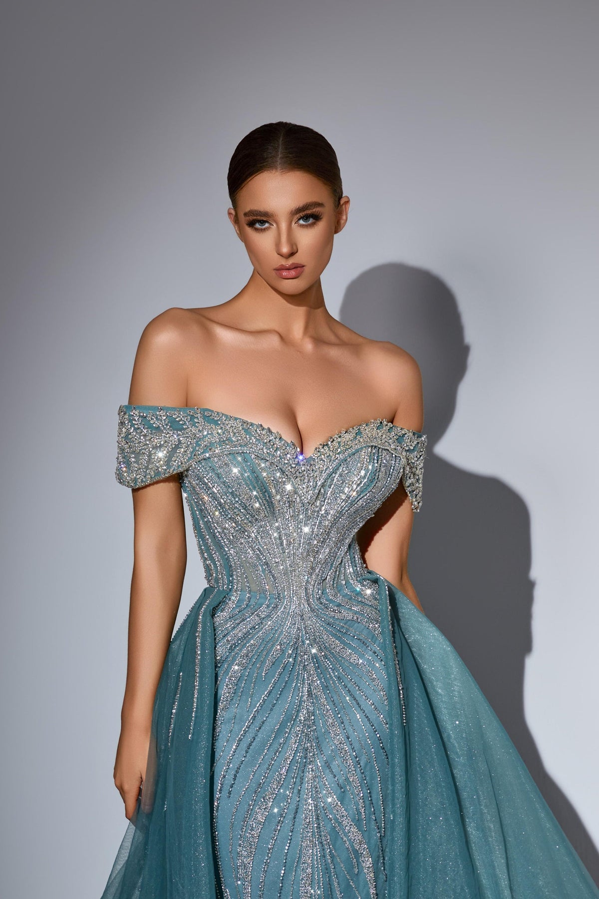 Off-the-Shoulder Floor-Length Tulle Prom Mermaid Trumpet Pre Order