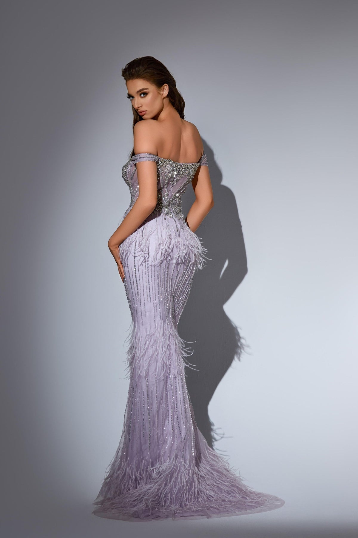 Off-the-Shoulder Floor-Length Sequin Prom Mermaid Pre Order