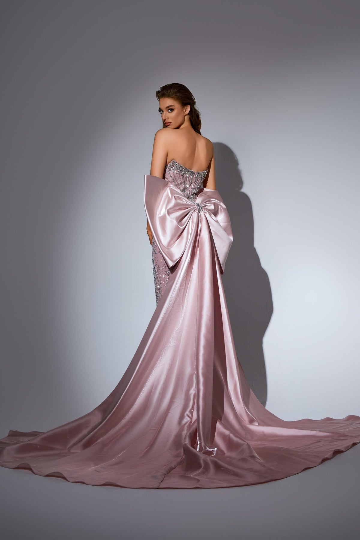 Strapless Curved Neck Floor-Length Sequin Prom Mermaid Pre Order