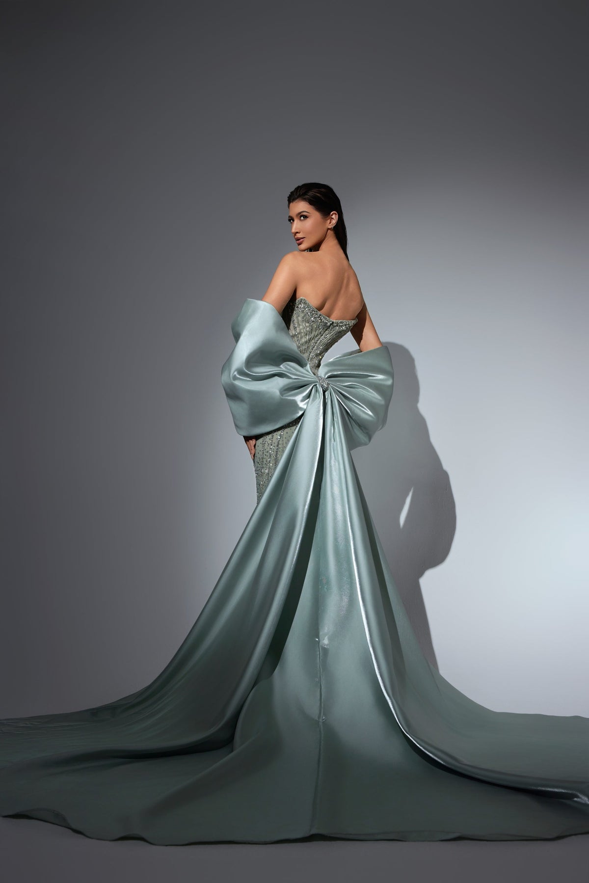 Strapless Curved Neck Floor-Length Sequin Prom Mermaid Pre Order