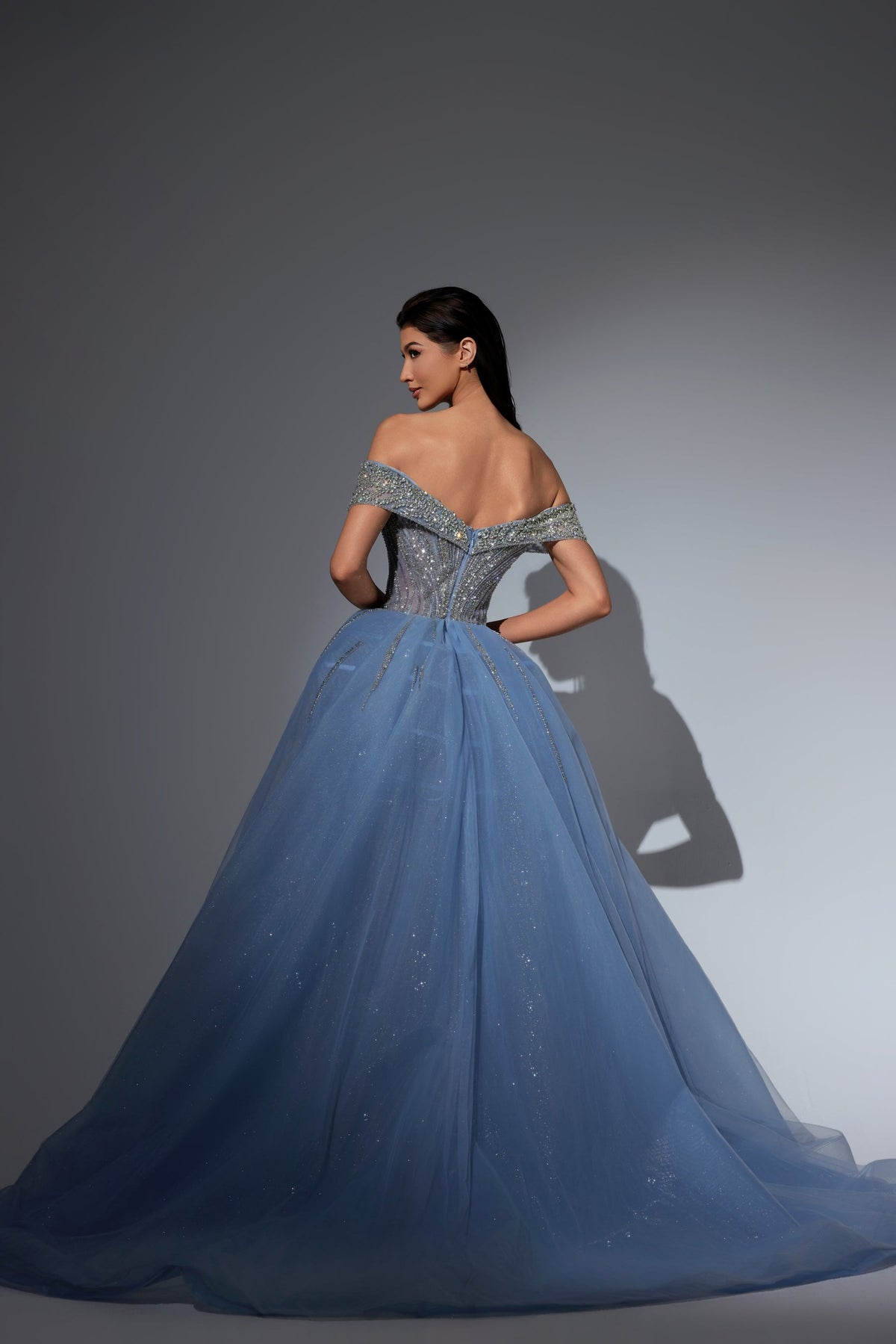 Off-the-Shoulder Floor-Length Tulle Prom Mermaid Trumpet Pre Order