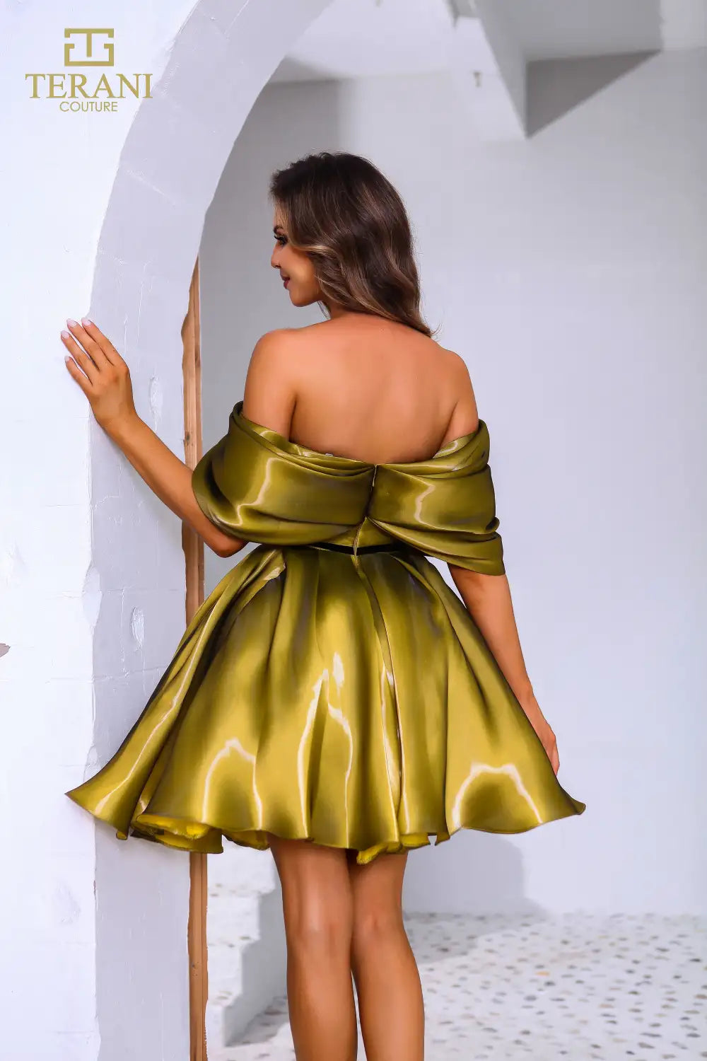 Cocktail Dresses A Line Homecoming Short Pleated Cocktail Dress Gold