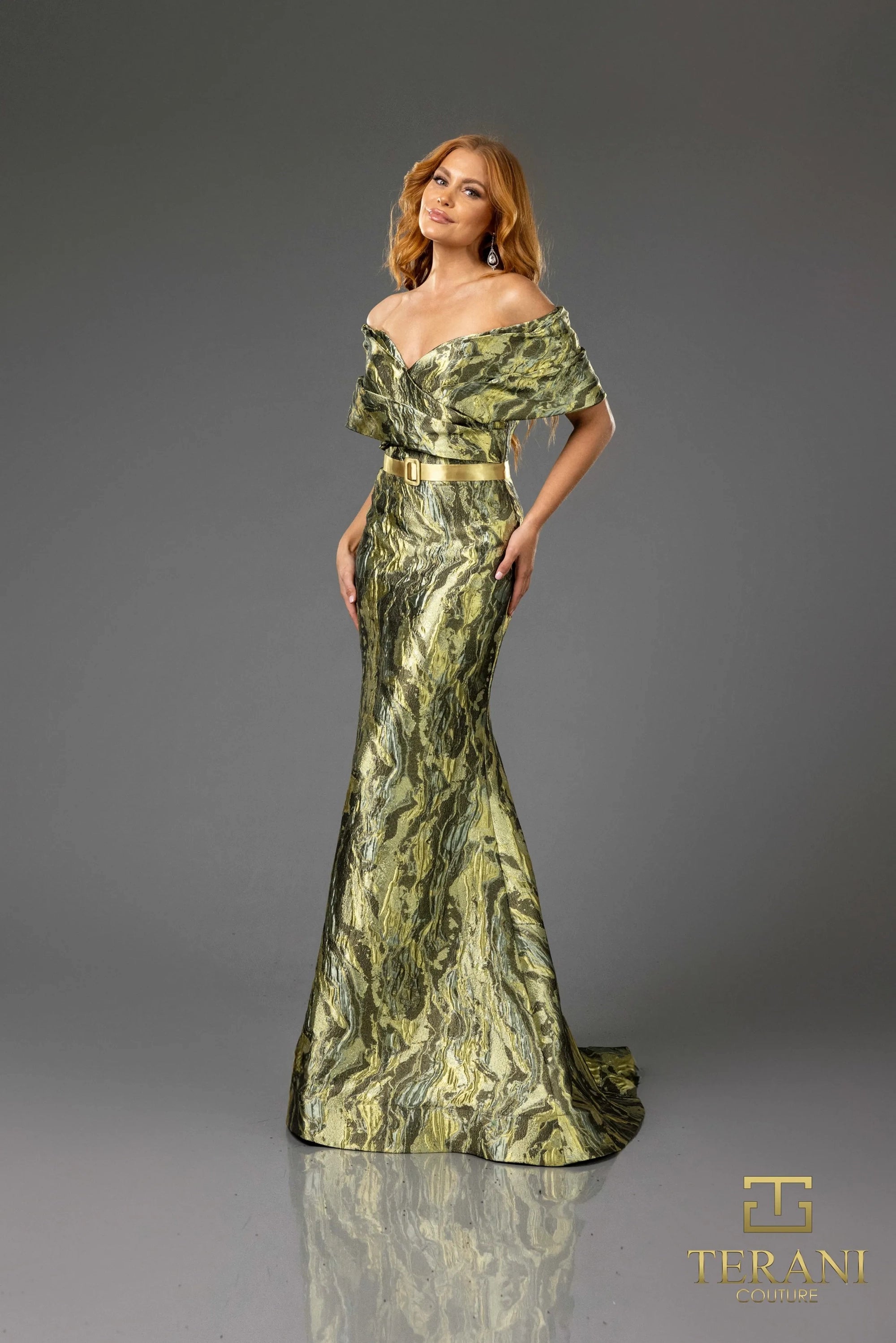 Formal Dresses Pleated Long Formal Mermaid Evening Gown Green