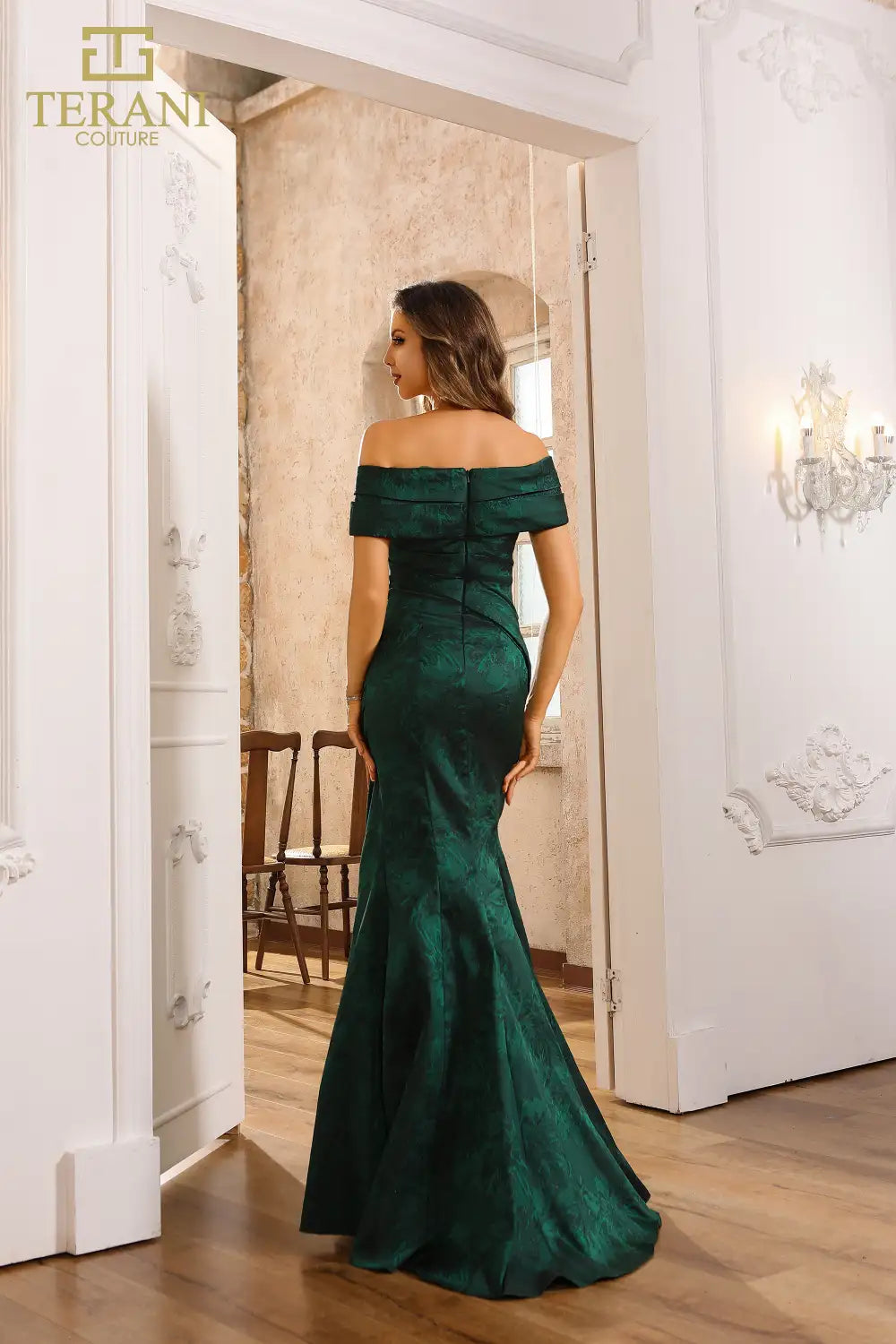 Formal Dresses Long Mermaid Formal 3D Floral Evening Dress Hunter