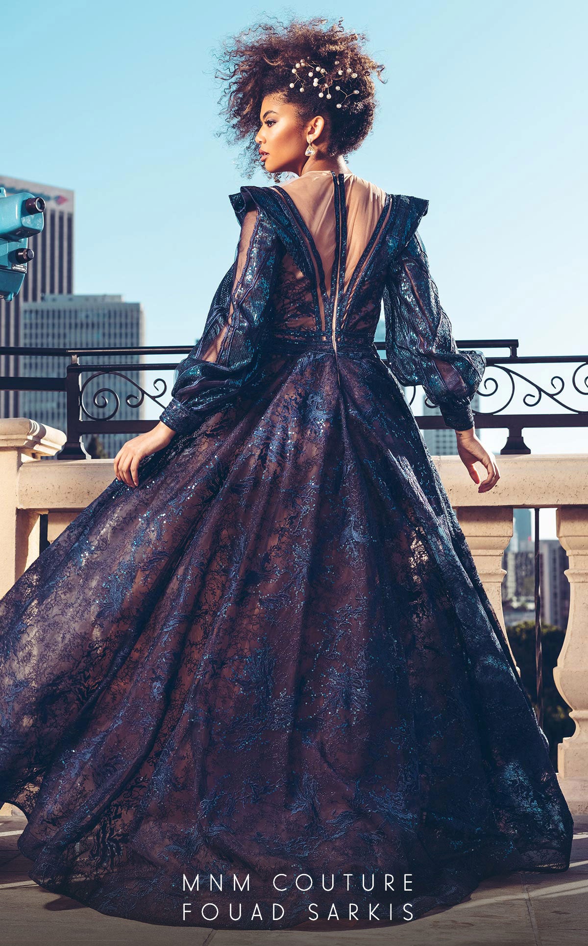 Formal Dresses A Line Long SleevePleated Floral Applique Formal Dress Navy Blue