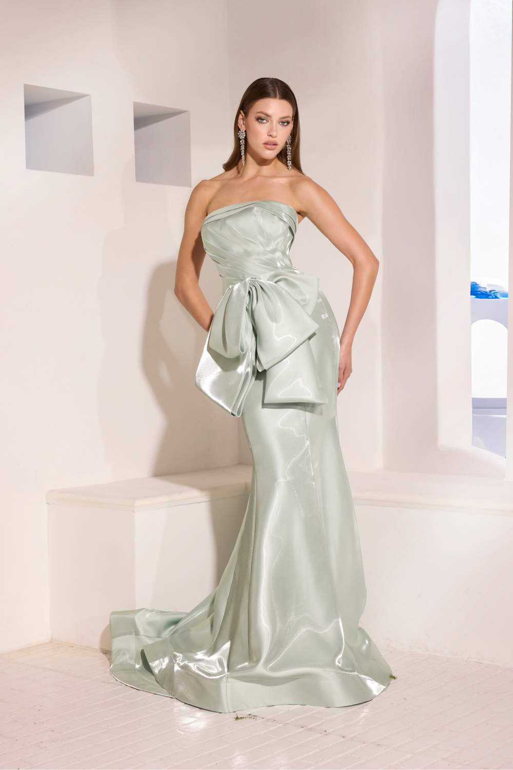 Formal Dresses Fitted Long Formal Evening Dress Sage