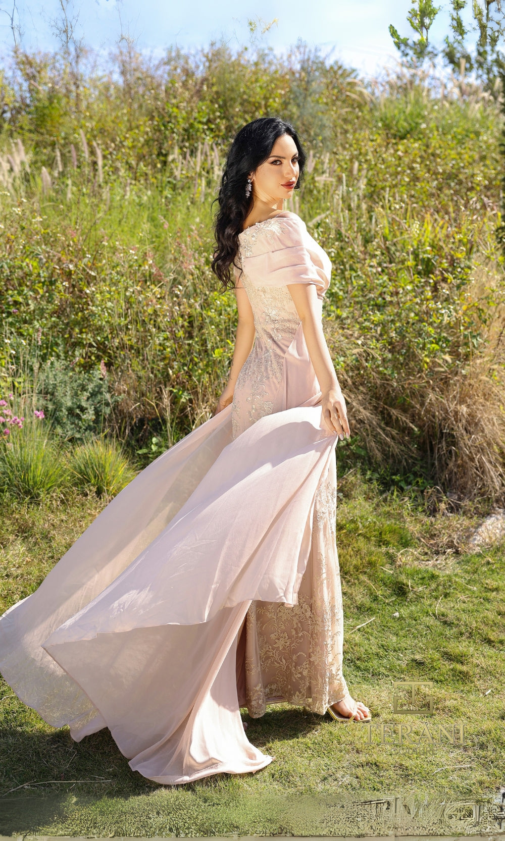 Formal Dresses Evening Long Fitted Overskirt Formal Dress Champagne