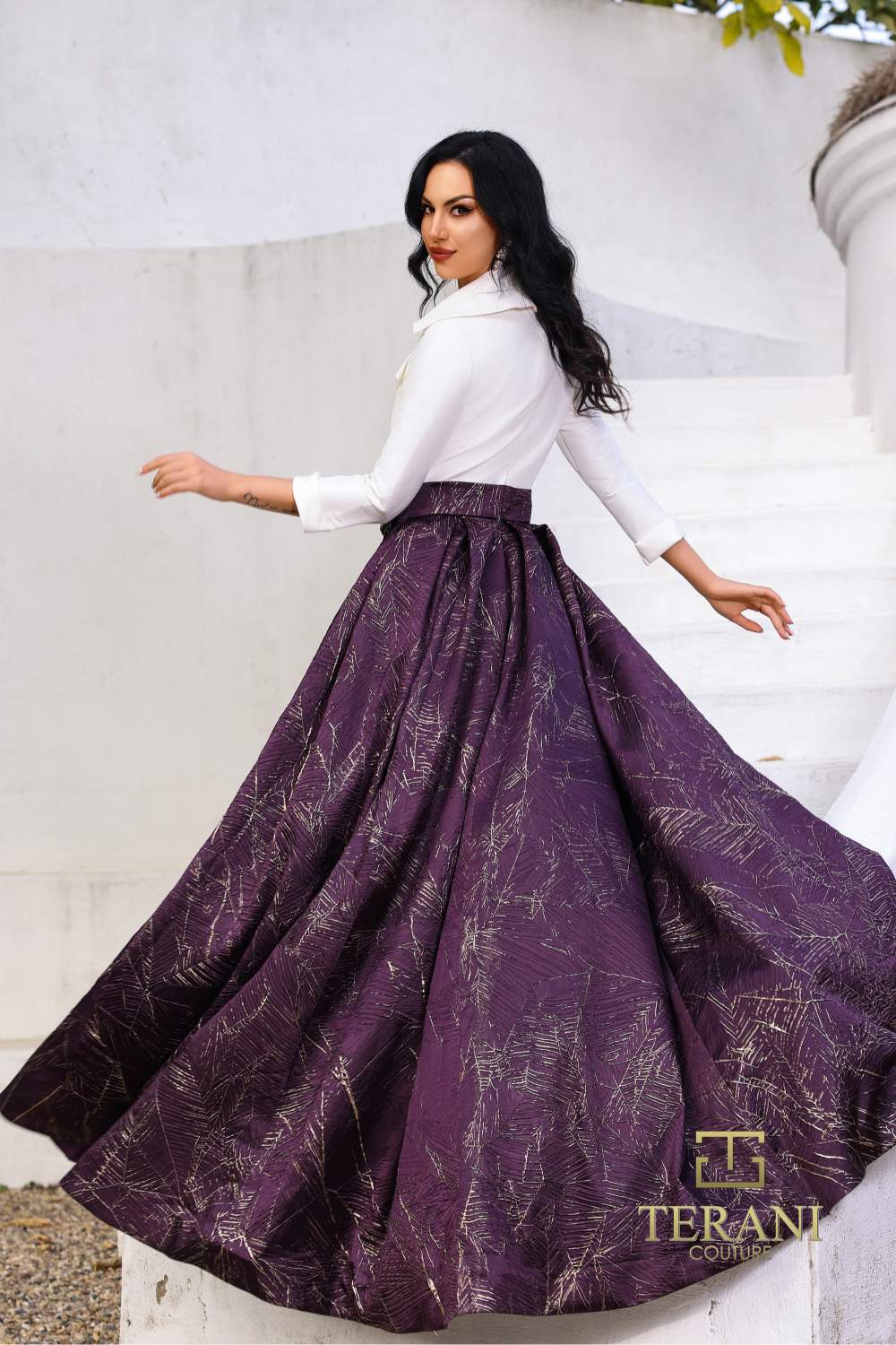 Mother of the Bride Dresses Long Formal Mother of the Bride A Line Dress Ivory Purple