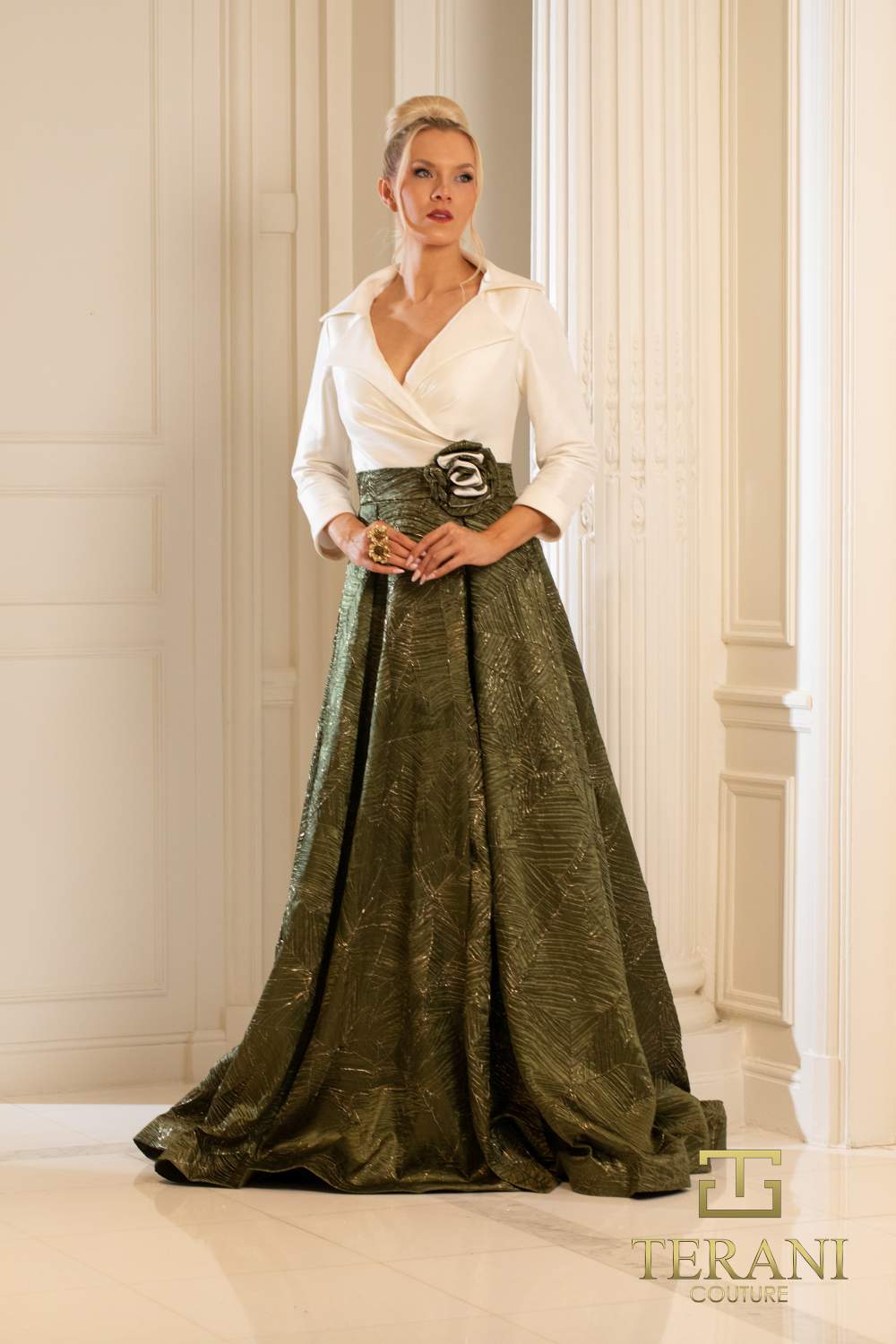 Mother of the Bride Dresses Long Formal Mother of the Bride A Line Dress Ivory Olive