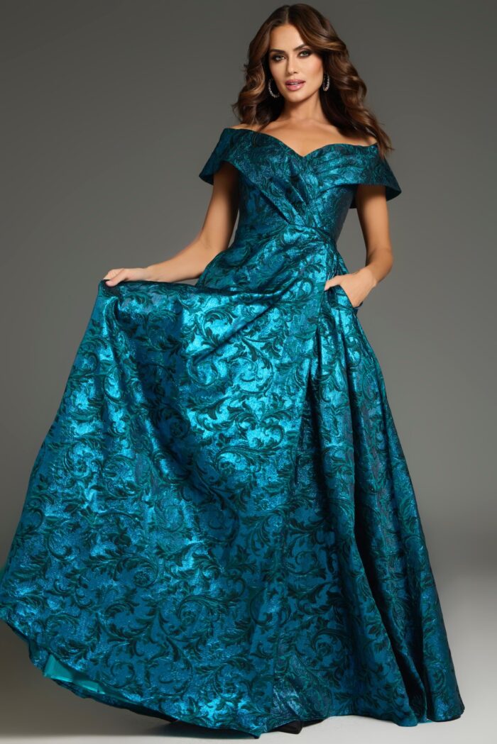 Formal Dresses Long Evening A Line Formal Dress Peacock/Teal
