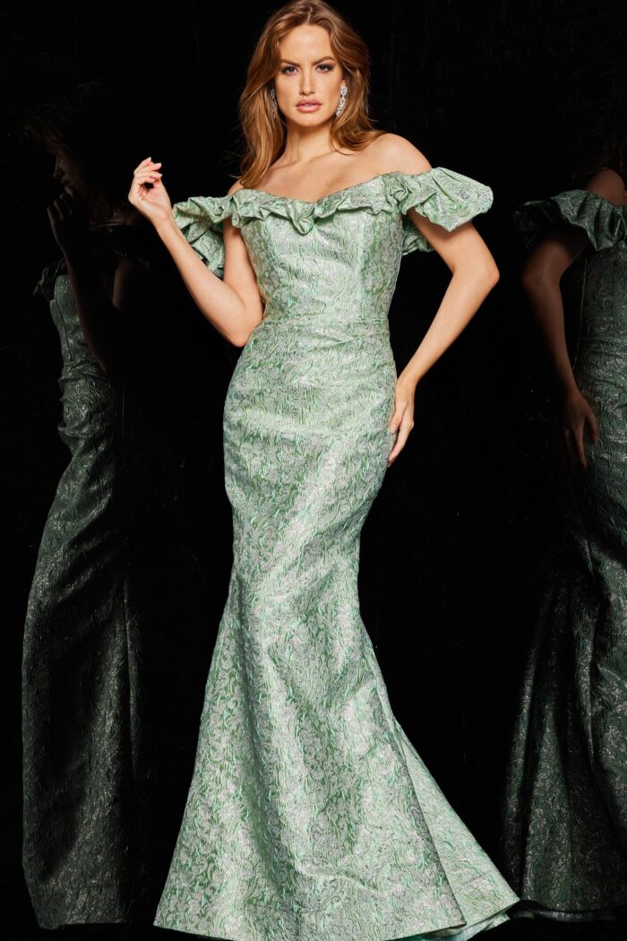Formal Dresses Long Formal Ruffle Mermaid Evening Dress Mint