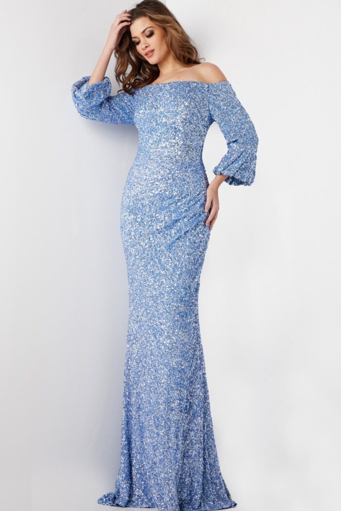 Formal Dresses Long Evening Mermaid Sequin Formal Dress Blue