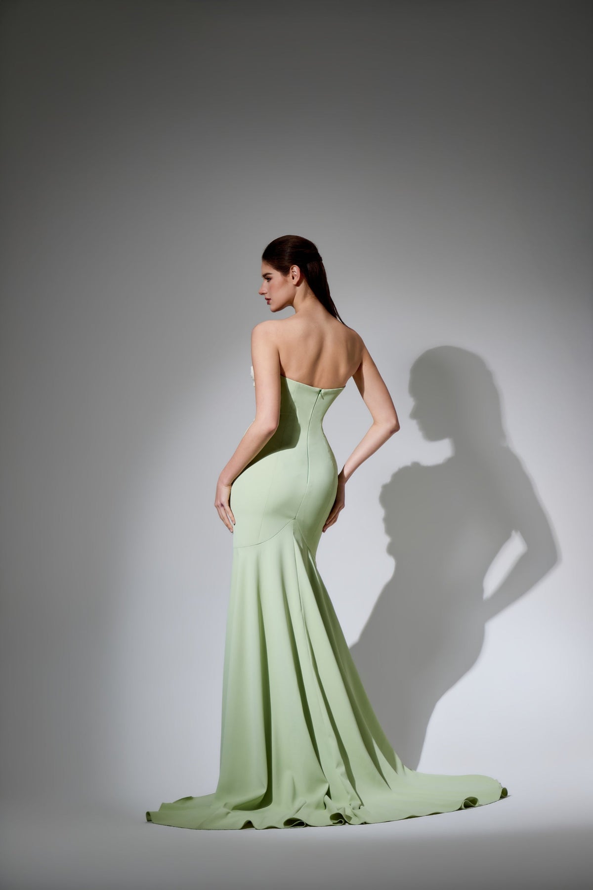 Strapless Straight Neck Floor-Length Crepe Prom Mermaid Trumpet Pre Order