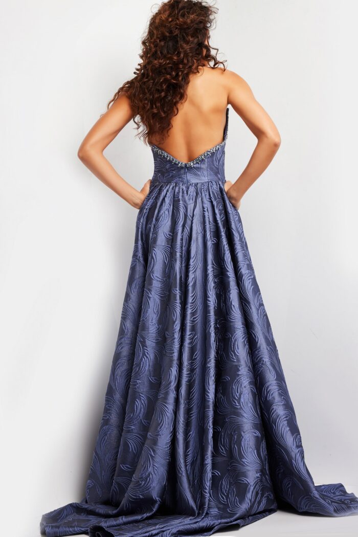 Formal Dresses Long Printed Formal Mermaid Evening Dress Grey/Blue