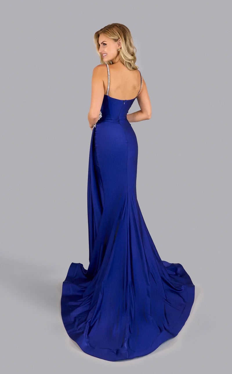 Prom Dresses Long Formal Slit Evening Prom Dress Royal