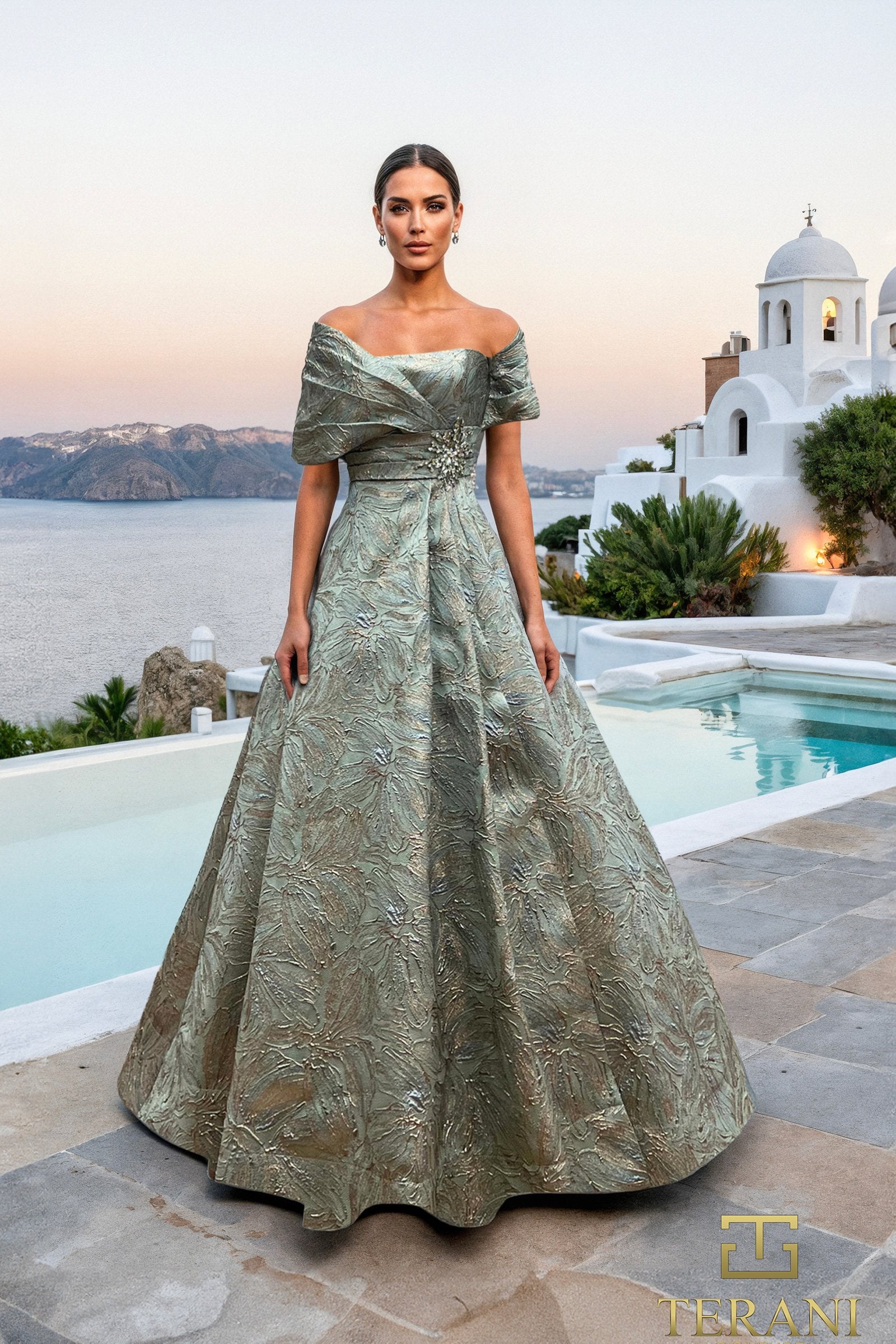 Formal Dresses Long Formal Ball Gown Mother of the Bride Dress Seafoam