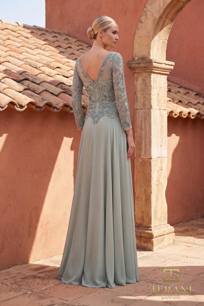 Mother of the Bride Dresses A Line Long Sleeve Formal Mother of the Bride Dress Sage