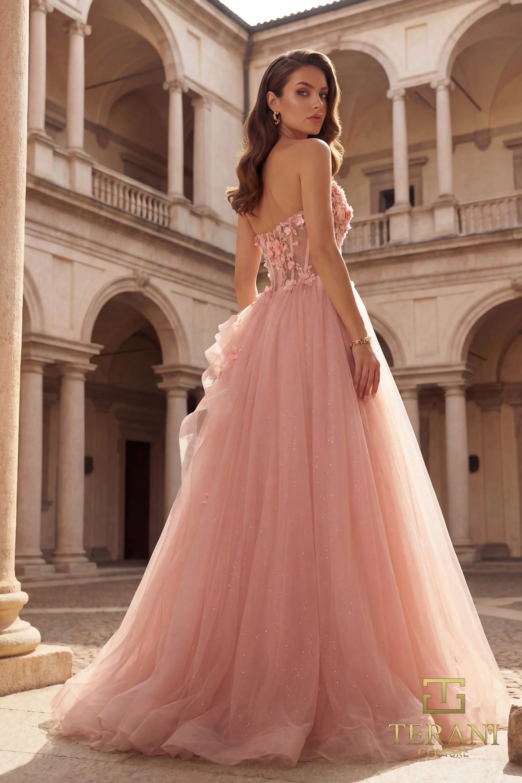 Prom Dresses Long Formal Ball Gown Prom Dress Blush-Tulle-261P6197-Beaded