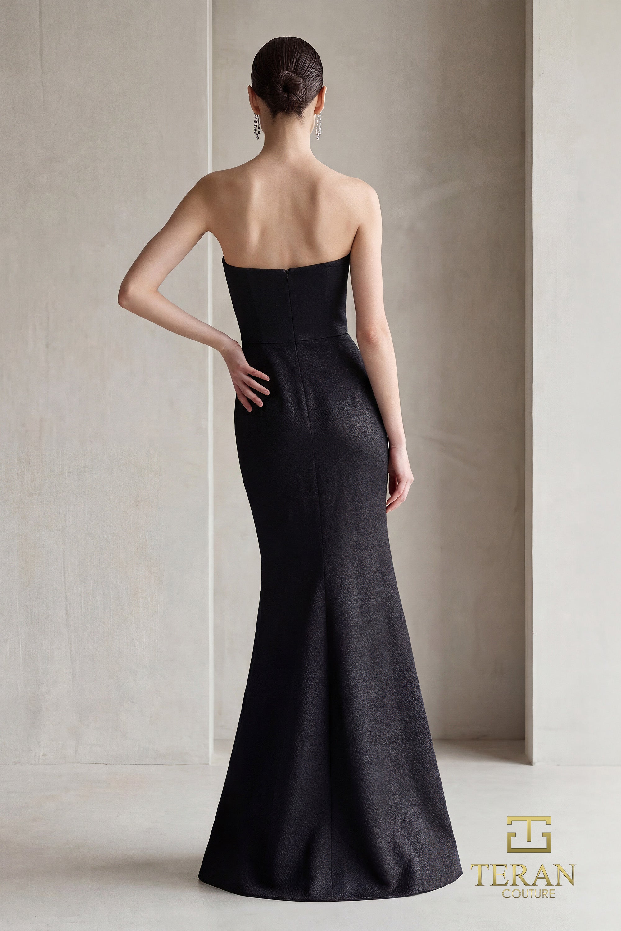 One-Shoulder Floor-Length Satin Formal Mermaid Terani Couture 262E7107