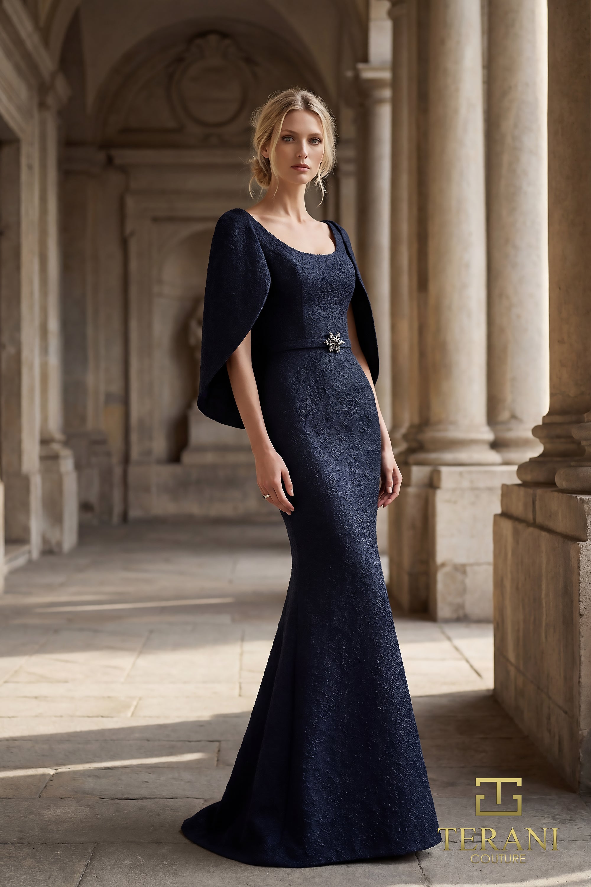 Scoop Floor-Length Lace Formal Mermaid Terani Couture 262M7262