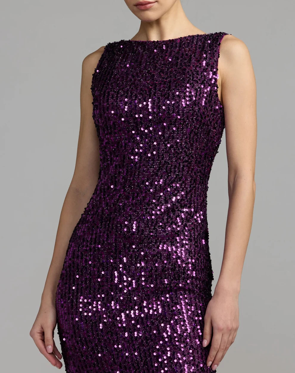 Bateau Floor-Length Sequin Formal Sheath Mac Duggal 9926331P