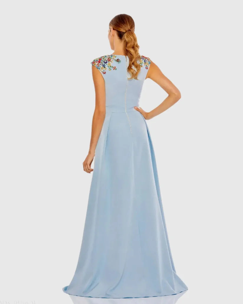 Mac Duggal Prom Long Floral Beaded Dress 26540 - The Dress Outlet