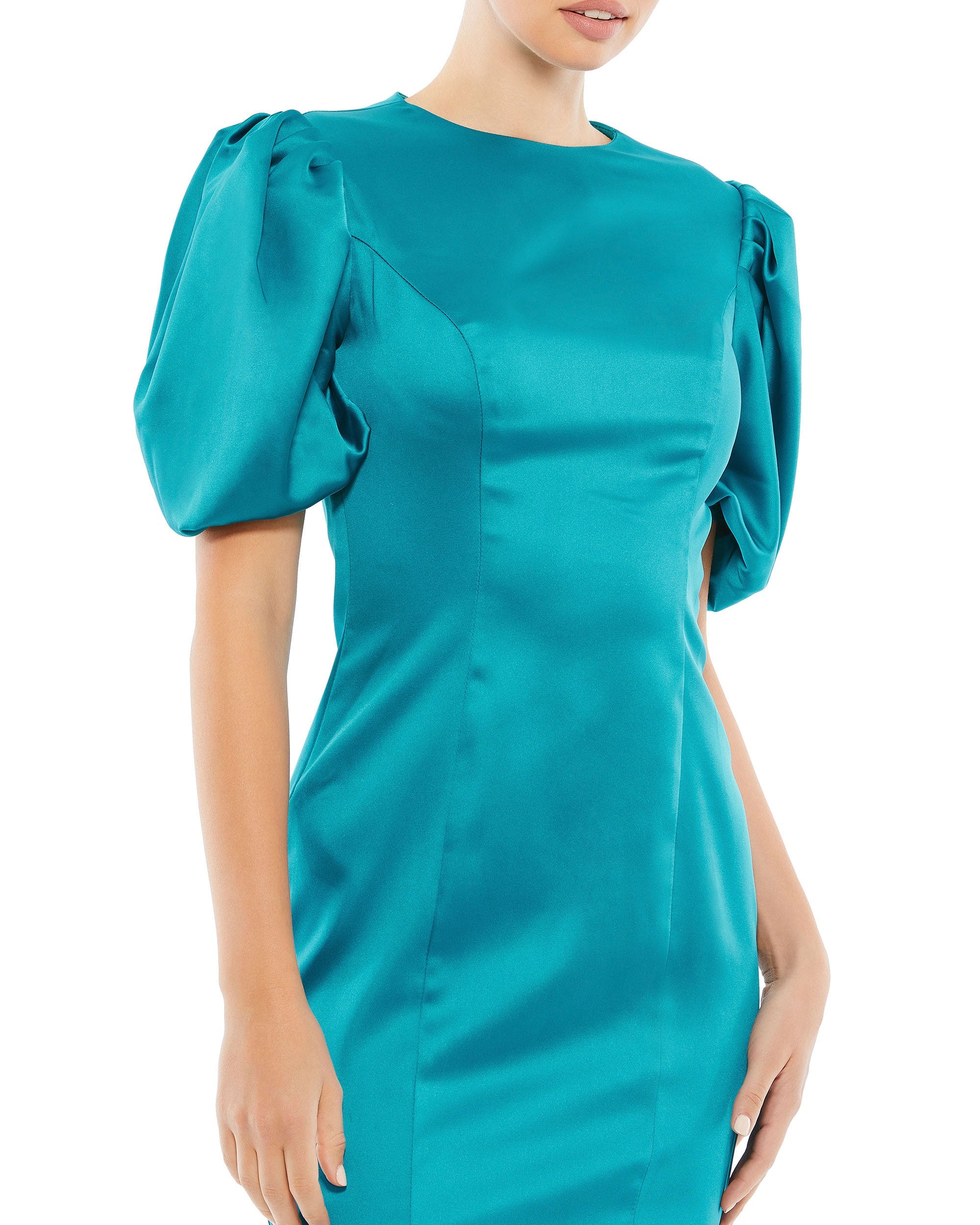 Cocktail Dresses Short Fitted Cocktail Mini Dress Ocean Blue