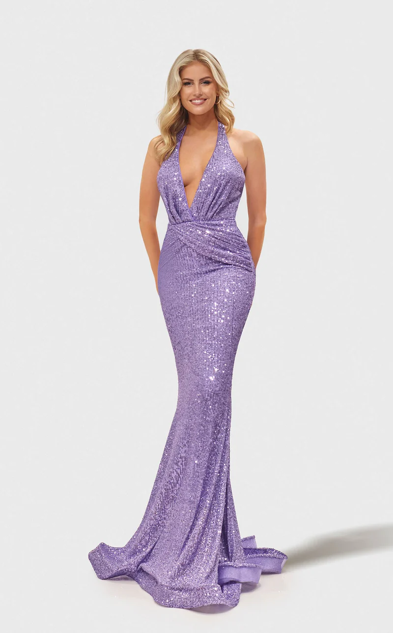 Prom Dresses Long Formal Mermaid Sequin Prom Dress Purple